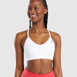 Gymshark v neck sports bra white